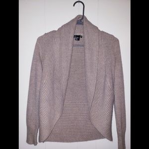 H&M Tan Open Front Sweater Cardigan